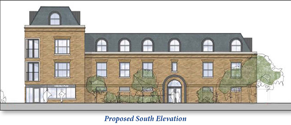 Lot: 71 - PUBLIC HOUSE WITH PLANNING FOR RE-DEVELOPMENT - Proposed South Elevation